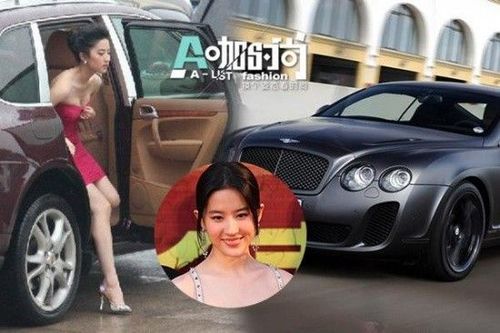 Lưu Diệc Phi: Lưu Diệc Phi thuộc hàng sao Hoa ngữ sở hữu nhiều xế hộp nhất. Cô từng có chiếc Bentley có giá hơn 3 triệu NDT, xe Porsche giá hơn 1,4 triệu tệ, xe Mercedes Benz đắt giá 1,7 triệu NDT. Cô thuộc số ít sao trẻ sở hữu nhiều xe sang hạng A sang trọng nhất làng giải trí.