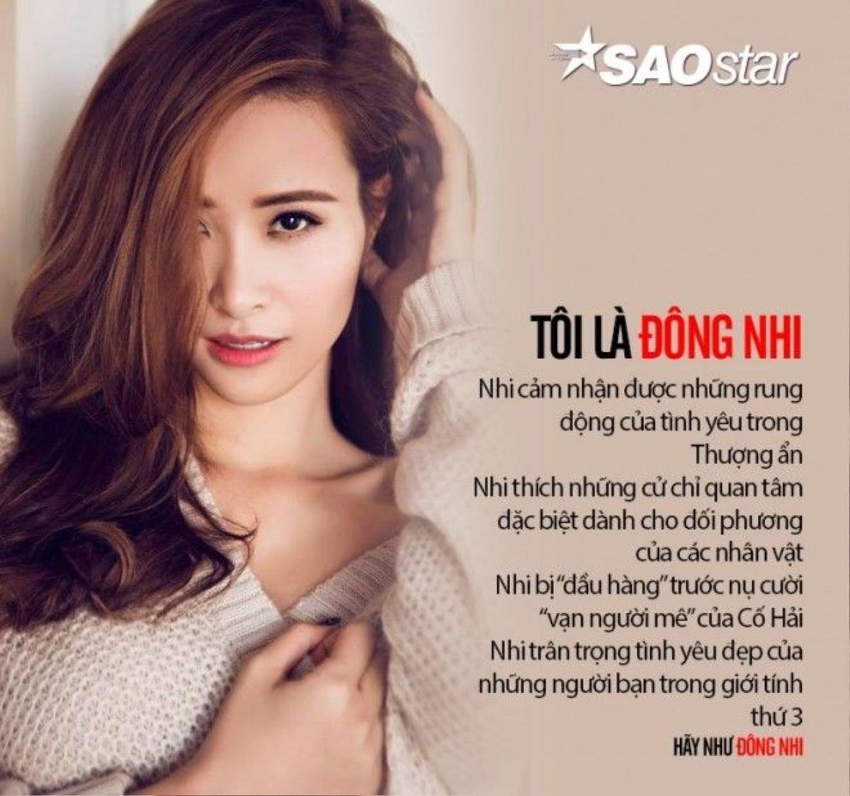 Đông Nhi cũng không khác gì các cô gái khác - cũng mê mẩn nụ cười "vạn người mê" của chàng trai Cố Hải thân thiện, cởi mở.